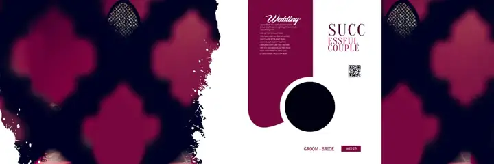 Free Rich Maroon Wedding Album 12x36 PSD – Lace Ornaments