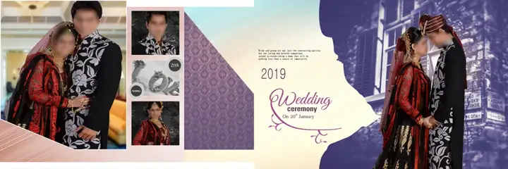 Free Soft Pastel Wedding Album 12x36 PSD – Glitter Accents