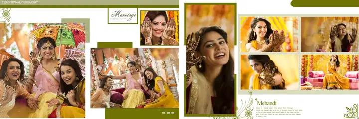Free Stylish Mehndi Wedding Album 12x36 PSD – Paisley Pattern