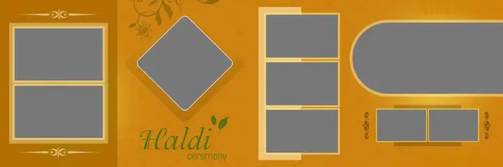 Free Timeless Haldi Wedding Album 12x36 PSD – Glitter Accents