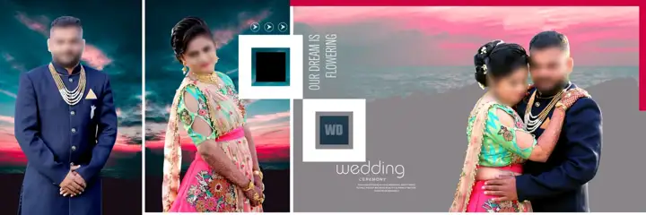 Free Timeless Karizma Wedding Album 12x36 PSD – Floral Border