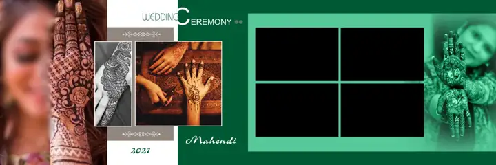 Free Timeless Mehndi Wedding Album 12x36 PSD – Brush Strokes