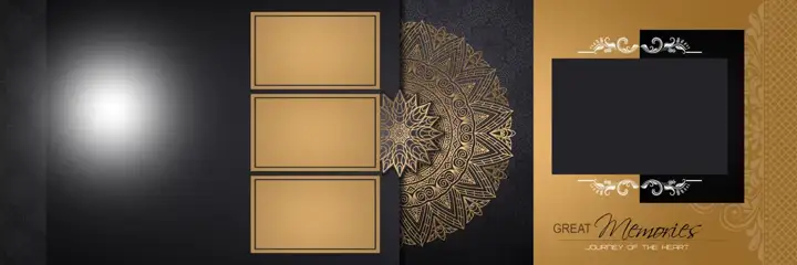 Free Timeless Wedding Album 12x36 PSD – Damask Texture