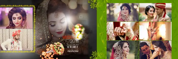 Free Timeless Wedding Album 12x36 PSD – Geometric Lines