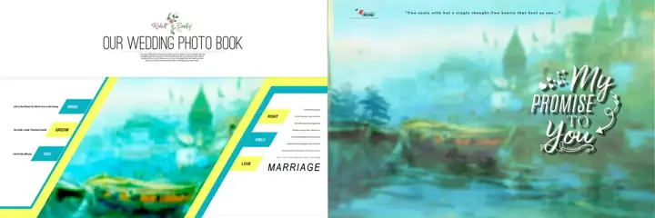 Free Vibrant Album Background 12x36 PSD – Gold Frame