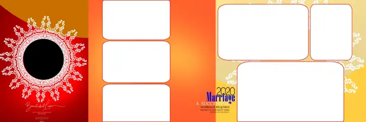 Free Vibrant Indian Wedding Album 12x36 PSD – Glitter Accents