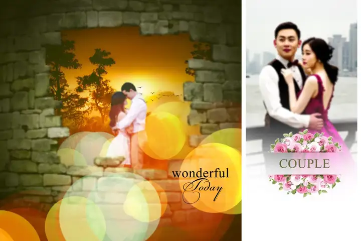 Free Vibrant Indian Wedding Album Cover 16x24 PSD – Glitter Accents