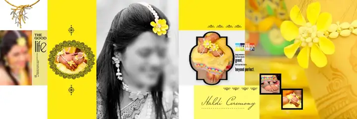 Free Vibrant Wedding Album 12x36 PSD – Geometric Lines