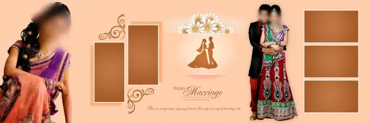 Fresh Pastel Clouds Wedding Album 12x36 PSD