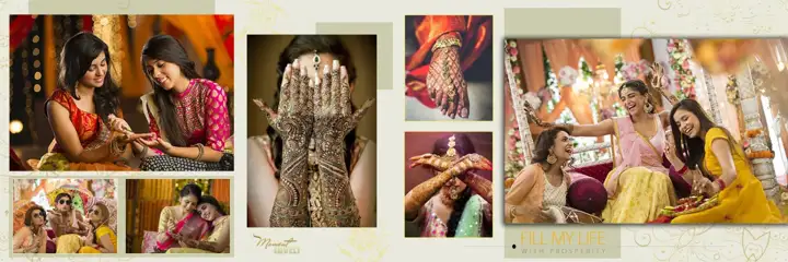 Fresh Wedding Album 12x36 PSD for Mehndi – Glitter Accents