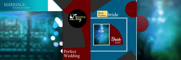 Fresh Wedding Album 12x36 PSD with Bokeh Lights