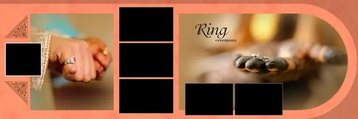 Fresh Wedding Album 12x36 PSD with Geometric Lines