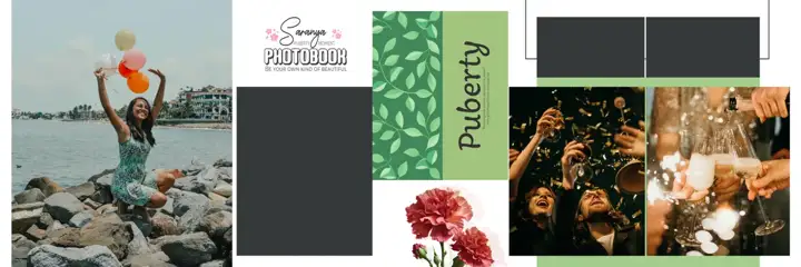 Fresh Wedding Album 12x36 PSD with Lace Ornaments