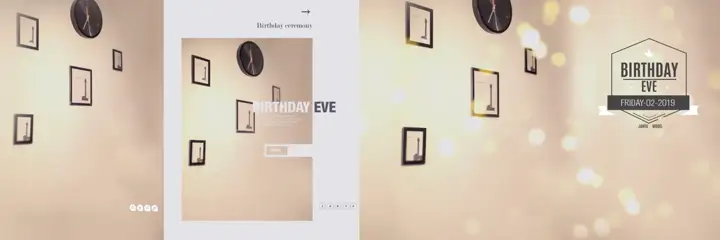 Golden Birthday Album Background PSD with Vintage Frame