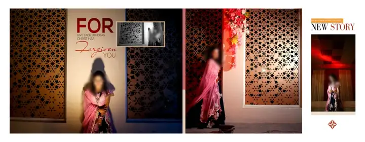 Golden Kolam Pattern Wedding Album 12x36 PSD