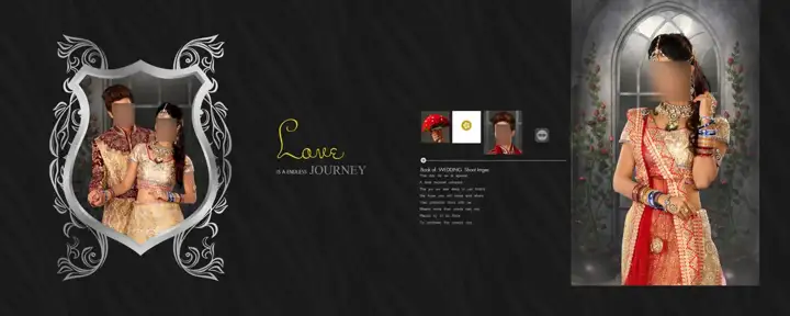 Golden Silk Texture Engagement Wedding Album 12x36 PSD