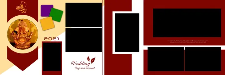 Golden Wedding Album 12x36 PSD – Peacock Art