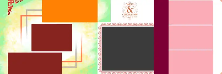 Graceful Damask Texture Indian Wedding Album 12x36 PSD