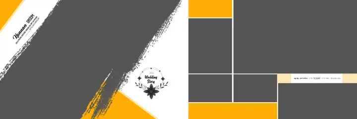 Graceful Haldi Wedding Album 12x36 PSD with Mandala Art