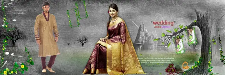 Graceful Indian Wedding Album 12x36 PSD with Glitter Accents