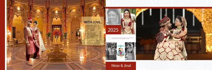 Grand Bokeh Lights Wedding Album 12x36 PSD