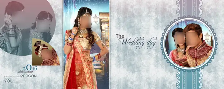 Grand Engagement Wedding Album 12x36 PSD with Silk Texture