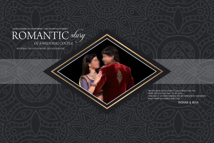 Grand Mandala Art Wedding Album Cover PSD