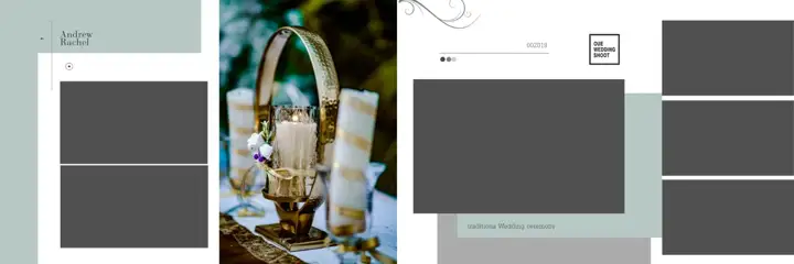 Grand Wedding Album 12x36 PSD – Floral Border