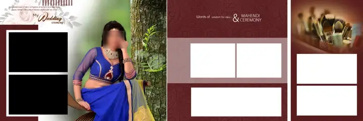 Grand Wedding Album 12x36 PSD for Mehndi – Kolam Pattern