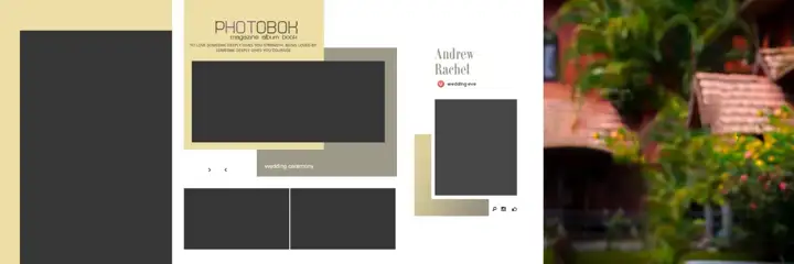 Grand Wedding Album 12x36 PSD with Pastel Clouds