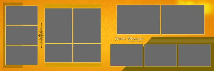 Haldi Wedding Album 12x36 PSD – Dreamy Damask Texture Design