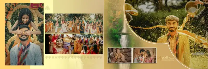 Haldi Wedding Album 12x36 PSD – Traditional Peacock Art Design