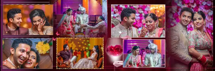 Indian Wedding Album 12x36 PSD – Charming Floral Border Design