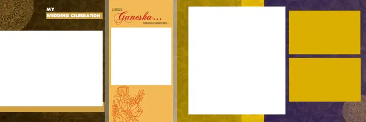 Indian Wedding Album 12x36 PSD – Cinematic Vintage Frame Design