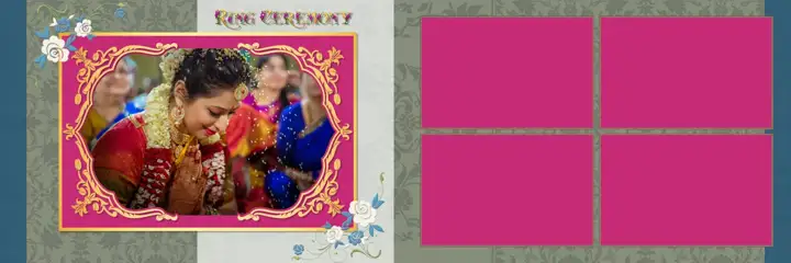 Indian Wedding Album 12x36 PSD – Elegant Temple Motif Design