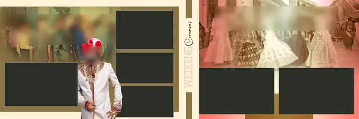 Indian Wedding Album 12x36 PSD – Modern Vintage Frame Design