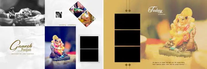 Indian Wedding Album 12x36 PSD – Rich Maroon Bokeh Lights Design