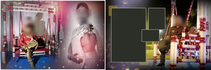 Indian Wedding Album 12x36 PSD – Traditional Floral Border Design