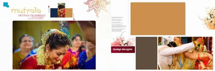 Indian Wedding Album 12x36 PSD – Vibrant Rose Petals Design