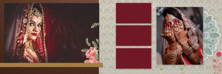 Indian Wedding Album 12x36 PSD – Vibrant Watercolour Splash Design