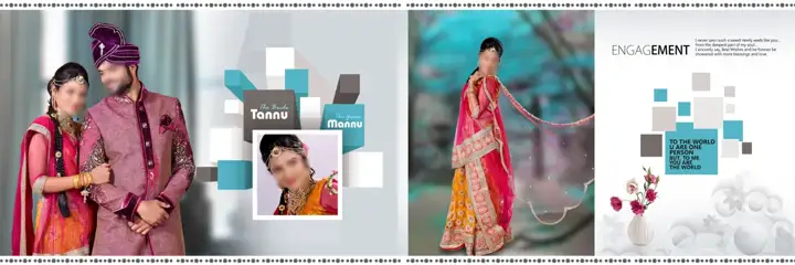 Luxury Album 12x36 PSD for Muslim Wedding – Bokeh Lights