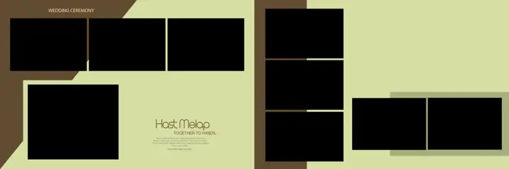 Luxury Indian Wedding Album 12x36 PSD with Gold Frame