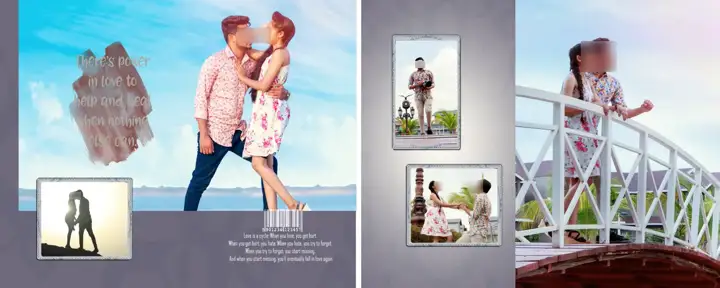 Luxury Photo Album 12x30 PSD for Pre-Wedding – Peacock Art