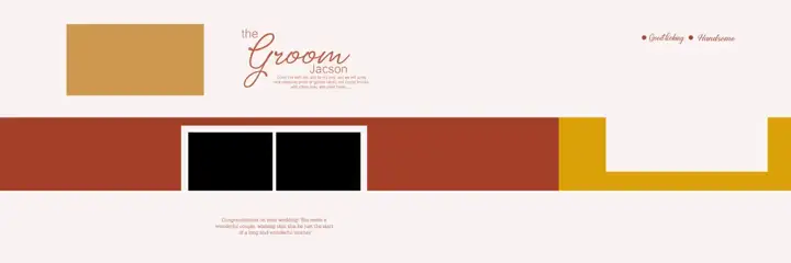 Luxury Vintage Frame Wedding Album 12x36 PSD
