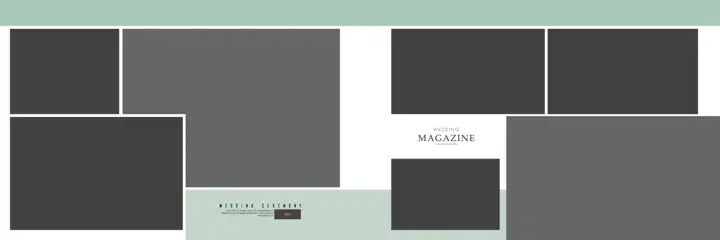 Luxury Wedding Album 12x36 PSD – Gold Frame