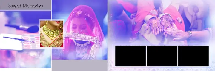 Luxury Wedding Album 12x36 PSD with Bokeh Lights