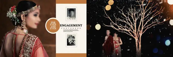 Luxury Wedding Album 12x36 PSD with Brush Strokes