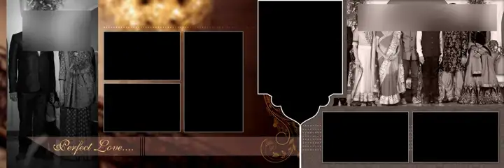 Luxury Wedding Album 12x36 PSD with Kolam Pattern