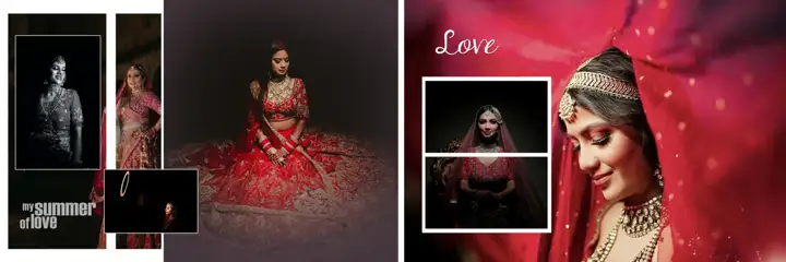 Luxury Wedding Album 12x36 PSD with Paisley Pattern