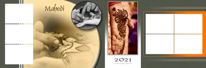 Mehndi Wedding Album 12x36 PSD – Premium Rose Petals Design